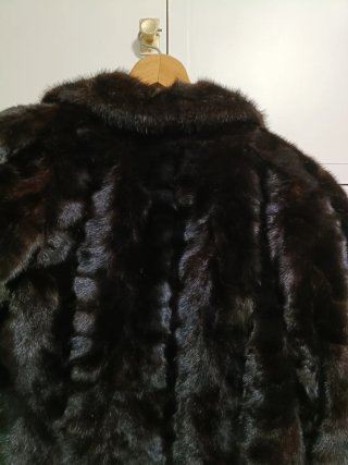 Chaquetón 3/4 de Piel Marrón