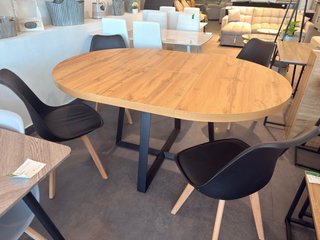 Mesa extensible madera y metal