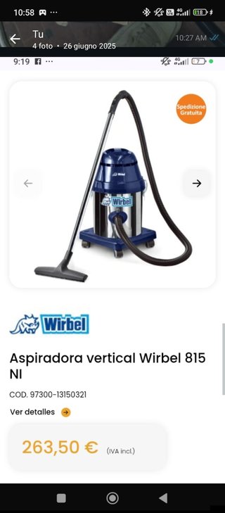 Aspirapolvere Blu Compatto