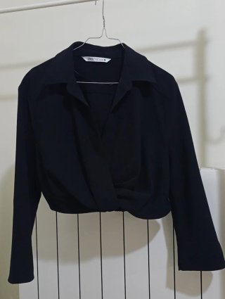 Camisa Negra Zara Talla S