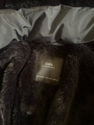 Abrigo Plumífero Zara Negro