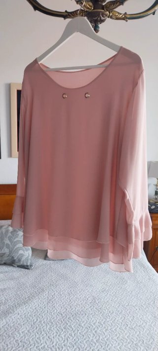 Camisa rosa pastel T46