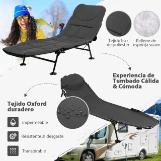 COSTWAY Cama Plegable Camping con Colchón