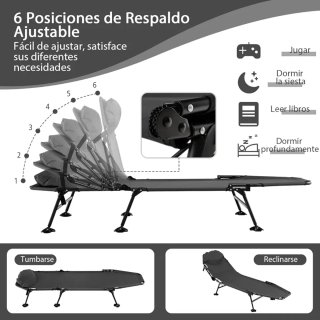 COSTWAY Cama Plegable Camping con Colchón