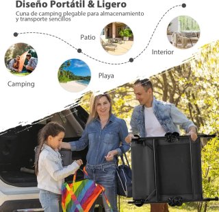 COSTWAY Cama Plegable Camping con Colchón