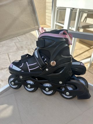 Patines en línea para niña, talla ajustable 32-34
