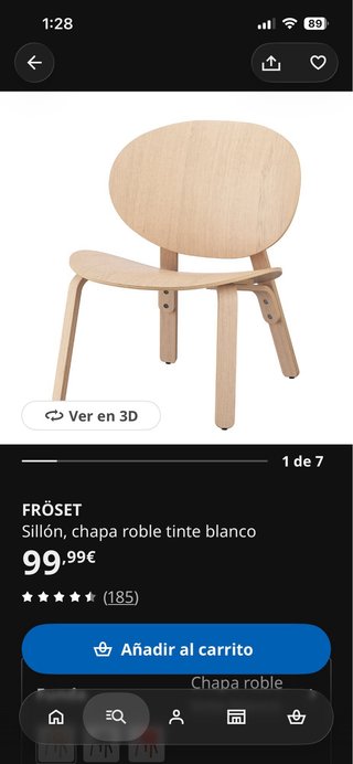 Silla Ikea de madera
