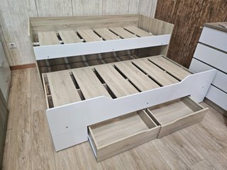 Cama Nido de Madera con 2 Cajones