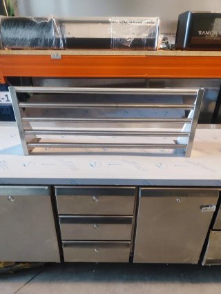 Estante pared cocina industrial acero inox