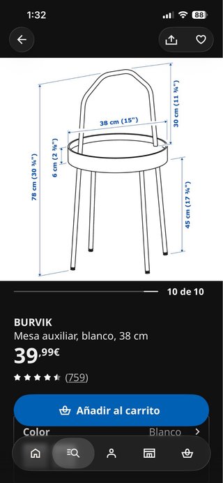 Mesa auxiliar Ikea