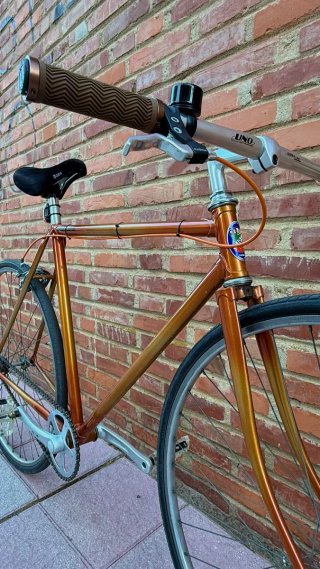 Bicicleta Fixie Urbana Naranja