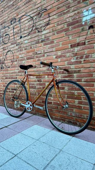 Bicicleta Fixie Urbana Naranja