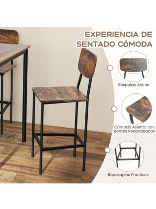 Mesa Alta con 4 Sillas COSTWAY KC58421CF