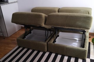 2 Módulos sofá IKEA JÄTTEBO verde con almacenaje