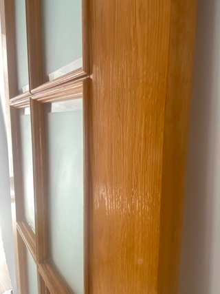 Puerta Roble Maciza con Cristal