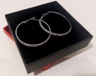 Pendientes de aro diamantes de imitación circonita