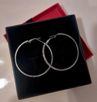 Pendientes de aro diamantes de imitación circonita
