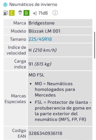Neumáticos Bridgestone Blizzak LM001 225/45 R18