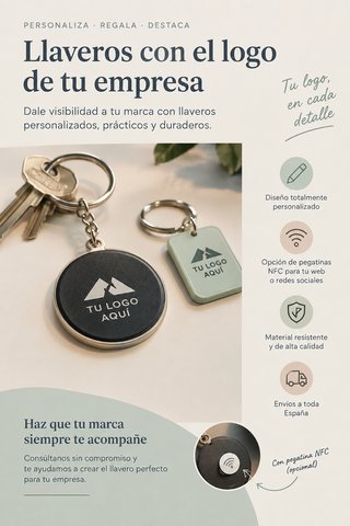 Llaveros Personalizados con Logo de Empresa