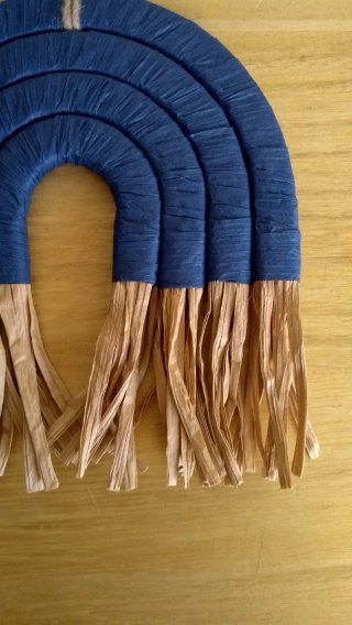Arcoíris Azul Decoración Pared Hecho a Mano