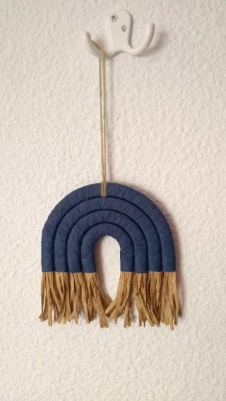 Arcoíris Azul Decoración Pared Hecho a Mano
