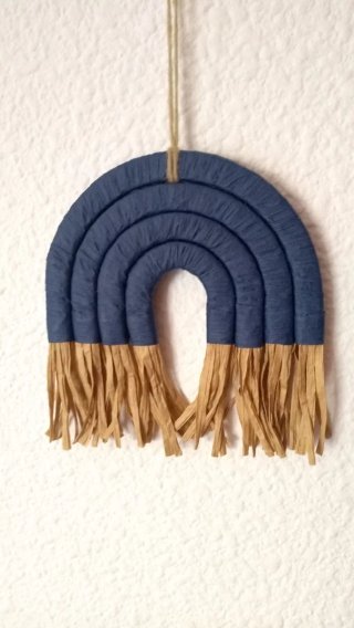 Arcoíris Azul Decoración Pared Hecho a Mano