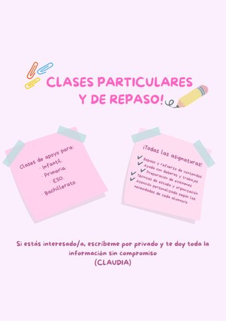 Clases particulares y de repaso.