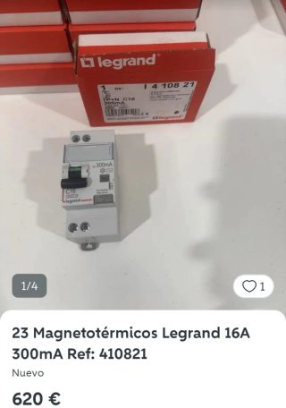 23 Interruptores Magnetotérmicos Legrand 16A