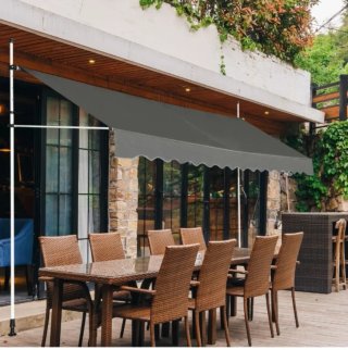 COSTWAY Toldo Exterior Terraza en Altura 200-300cm