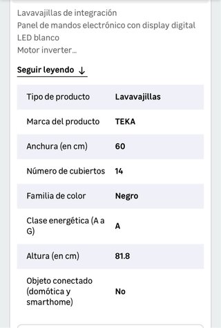 Lavavajillas de integración panel electrónico