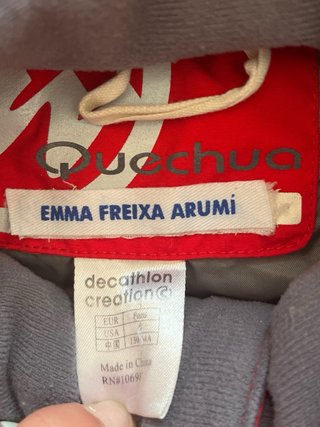 Anorak esquí junior Quechua rojo