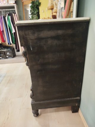 Cómoda antigua madera y mármol S.XIX