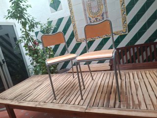 25 Sillas Escolares Madera y Metal