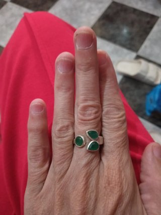 Anillo de Plata con esmeralda