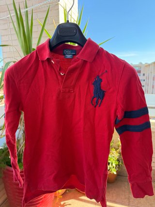 Polo manga larga Polo Ralph Lauren rojo