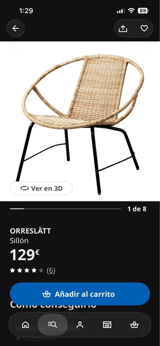 Silla IKEA de Ratán