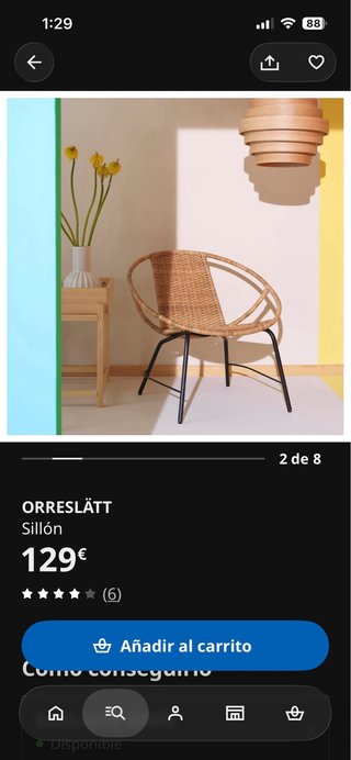 Silla IKEA de Ratán
