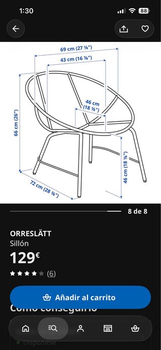 Silla IKEA de Ratán