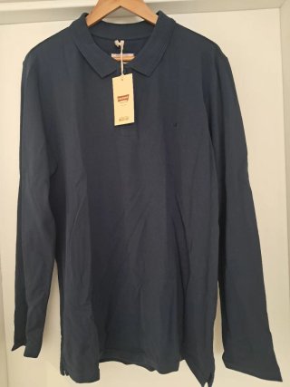 Polo Manga Larga Carrera Azul