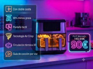 Freidora de aire doble cesta