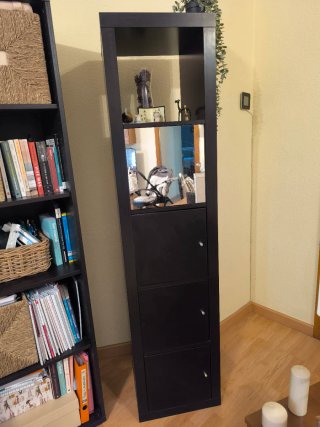 Estantería Kallax Ikea Negra con puertas
