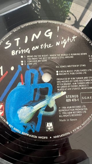 Vinilo Sting Bring On The Night. Doble Lp