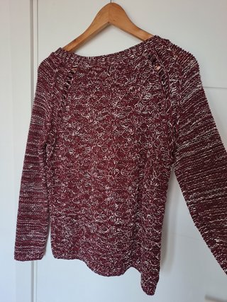 Jersey Jaspeado Burdeos y Blanco Stradivarius T.M