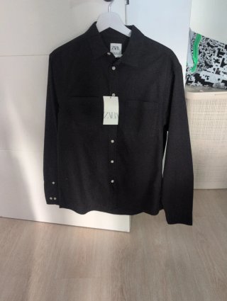 Camisa Negra Zara Talla M
