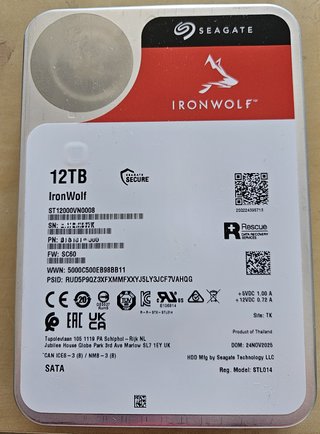 Disco Duro Seagate IronWolf 12TB SATA