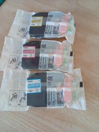 Lote 3 Cartuchos Tinta Brother LC221Y LC221M LC221