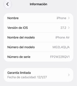 iPhone Air 256GB + Fundas + Batería Magsafe