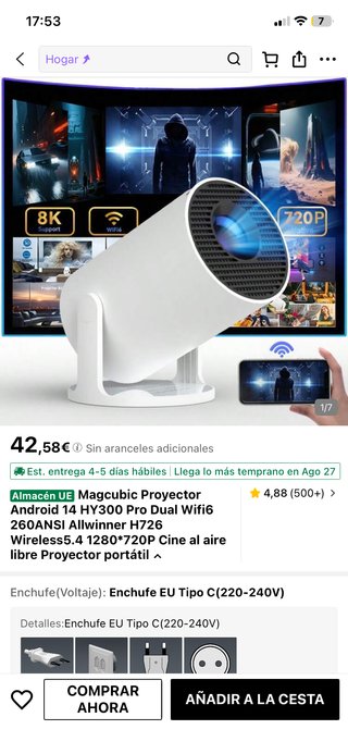 Proyector Magcubic HY300 Pro