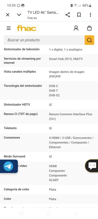 Smart TV Samsung 46 pulgadas