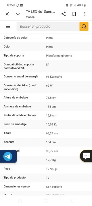 Smart TV Samsung 46 pulgadas